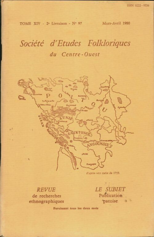 Livrenpoche : Société d'études folkloriques du Centre-Ouest Tome XIV 2e livraison - Collectif - Livre