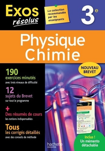 Livrenpoche : Exos résolus - physique-chimie 3e - Sébastien Dessaint - Livre