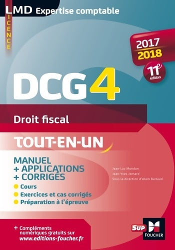 Livrenpoche : DCG 4 - droit fiscal - manuel et applications - 2017-2018 - 11e édition - Jean-Yves Jomard - Livre