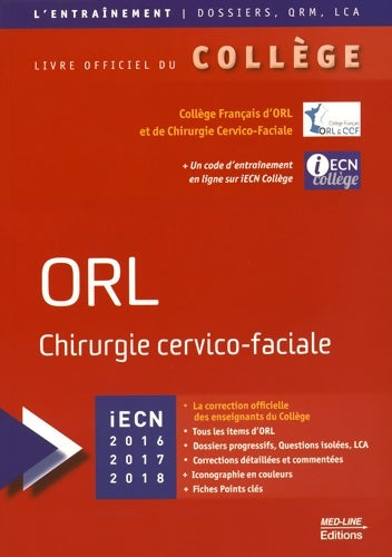 Livrenpoche : Orl chirurgie cervico-faciale - Collectif - Livre
