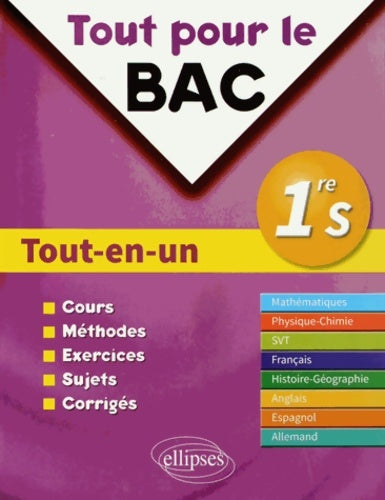 Livrenpoche : Tout pour le bac tout-en-un 1re s - Bruno Clément - Livre