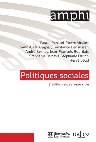 Livrenpoche : Politiques sociales - Pascal Penaud - Livre