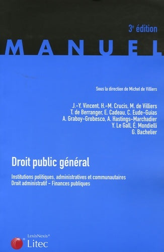 Livrenpoche : Droit public général (ancienne édition) - Michel De Villiers - Livre