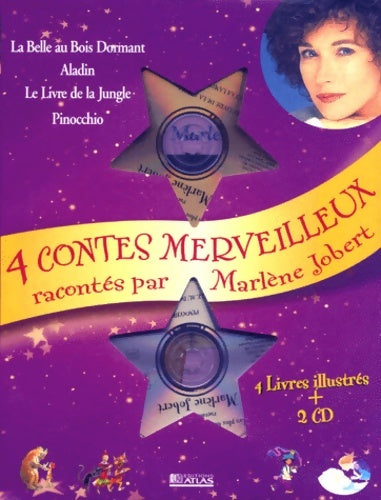 Livrenpoche : Coffret quatre plus beaux contes du monde (aladin le livre de la jungle pinocchio la belle au bois dormant) avec 2 CD - Marlène Jobert - Livre