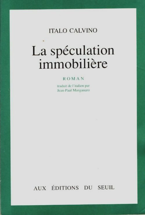 Livrenpoche : La spéculation immobilière - Italo Calvino - Livre