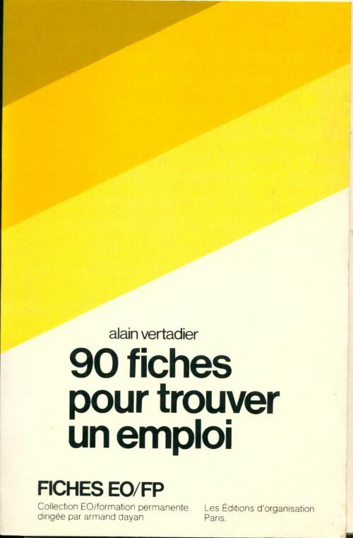 Livrenpoche : 90 fiches recherche emploi - Alain Vertadier - Livre