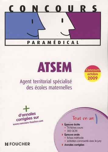 Livrenpoche : ATSEM agent territorial spécialisé des écoles maternelles concours octobre 2009 - Gérard Terrien - Livre