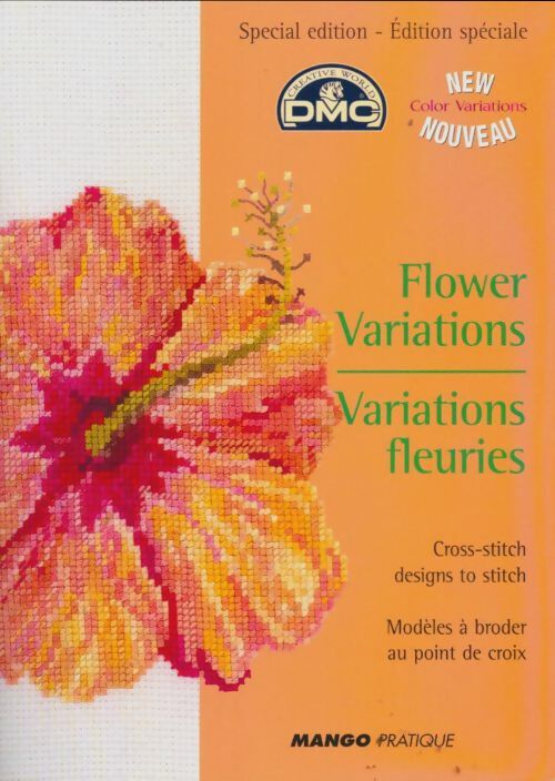 Livrenpoche : Variations fleuries : Modèles à broder au point de croix - Collectif - Livre