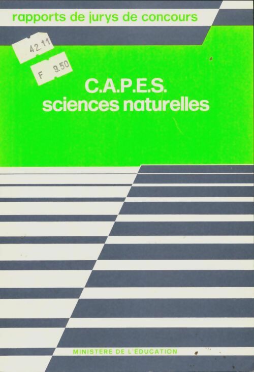 Livrenpoche : CAPES sciences naturelles 1977 - Collectif - Livre