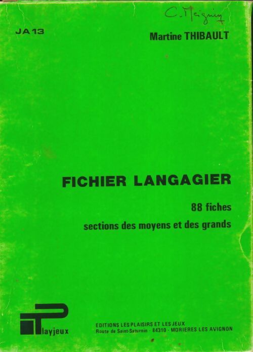 Livrenpoche : Fichier langagier JA13 - Martine Thibault - Livre