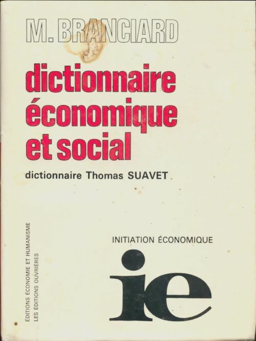 Livrenpoche : Dictionnaire économique et social - Thomas Suavet - Livre