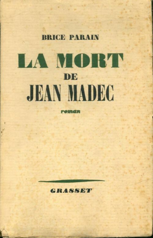 Livrenpoche : La mort de Jean Madec - Brice Parain - Livre