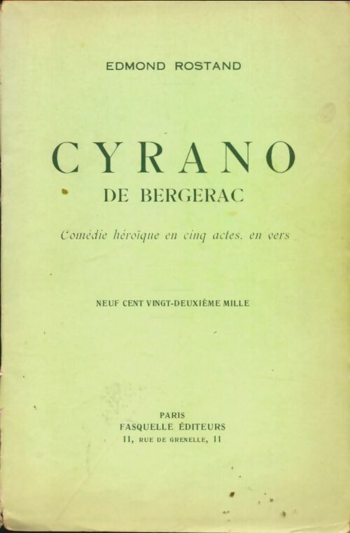 Livrenpoche : Cyrano de Bergerac - Edmond Rostand - Livre