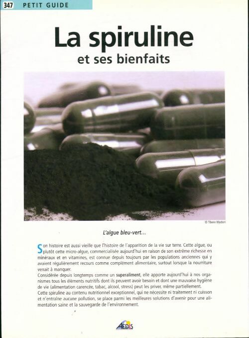 Livrenpoche : Pg347 - la spiruline et ses bienfaits - Martina Krcmar - Livre
