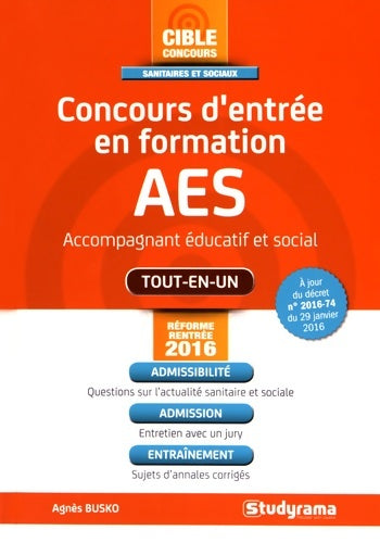 Livrenpoche : Concours d'entrée en formation aes - Agnes Busko - Livre