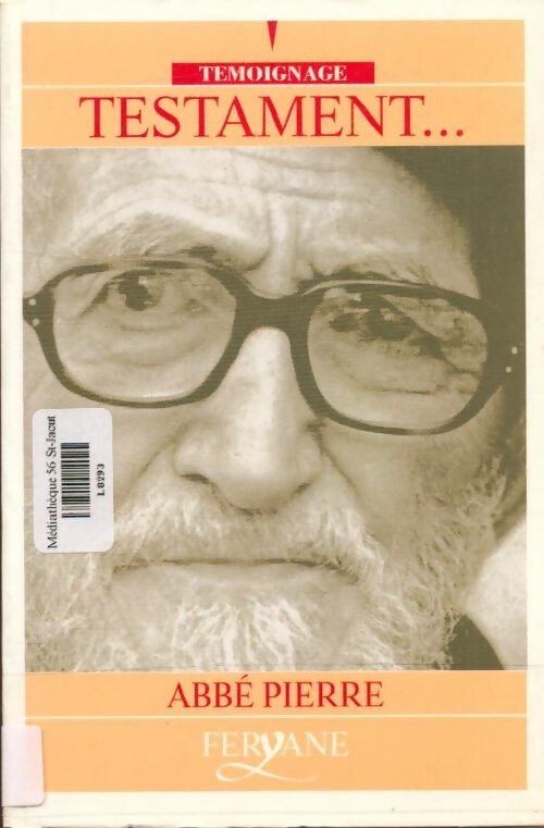 Livrenpoche : Testament - Abbé Pierre - Livre