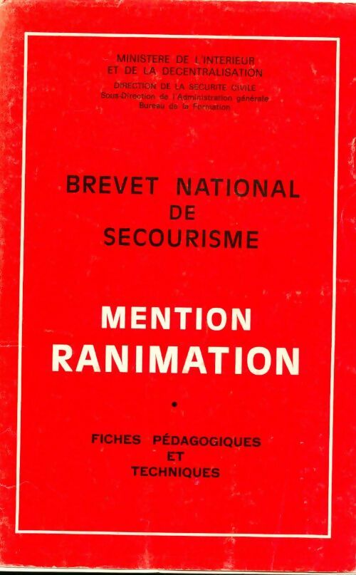 Livrenpoche : Brevet national de secourisme mention ranimation - Collectif - Livre