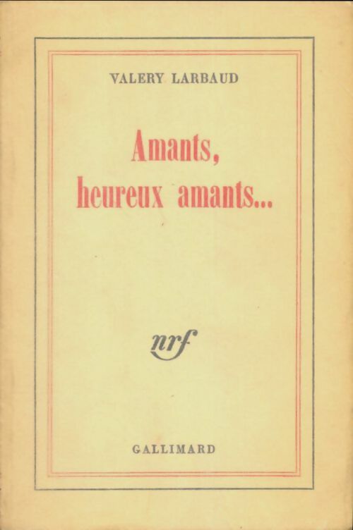 Livrenpoche : Amants, heureux amants - Valery Larbaud - Livre