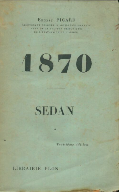 Livrenpoche : 1870 Sedan - Ernest Picard - Livre