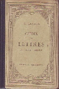 Livrenpoche : Choix de lettres du XVIIIe siècle - G. Lanson - Livre