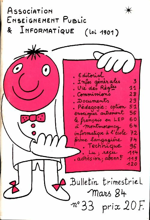 Livrenpoche : Association enseignement public & informatique n°33 - Collectif - Livre