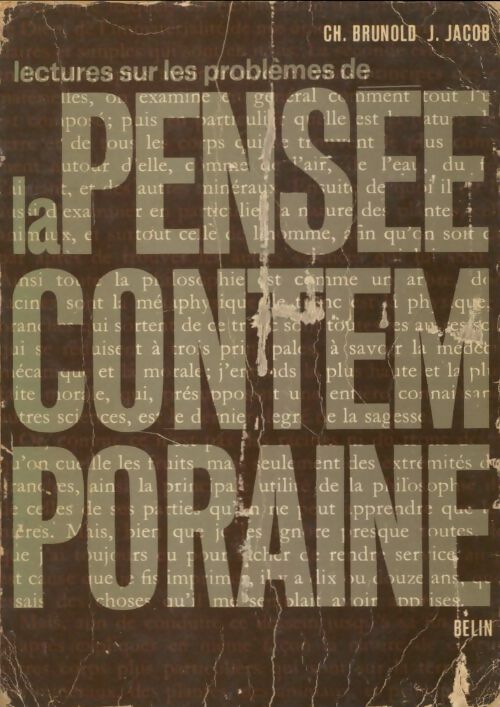 Livrenpoche : La pensée contemporaine - J. Jacob - Livre