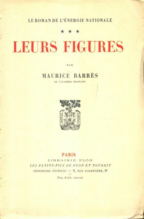 Livrenpoche : Leurs figures - Maurice Barrès - Livre