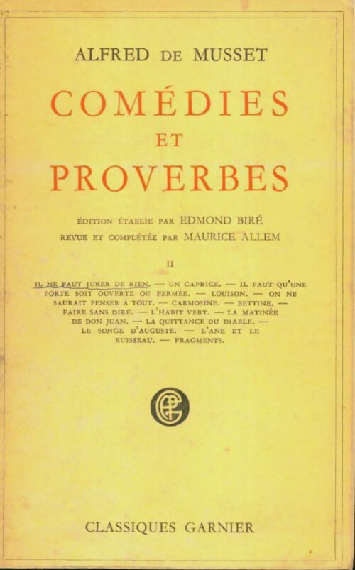 Livrenpoche : Comédies et proverbes - Alphonse De Musset - Livre