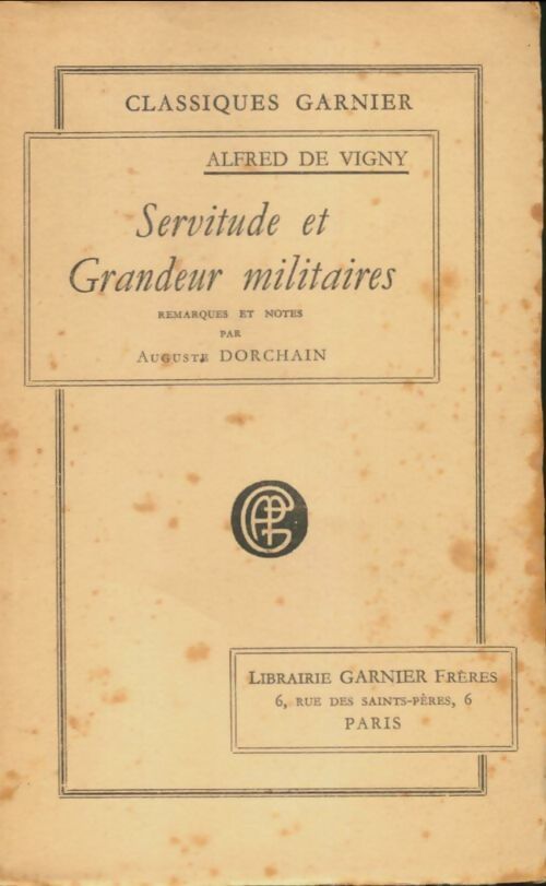 Livrenpoche : Servitude et grandeur militaires - Alfred De Vigny - Livre