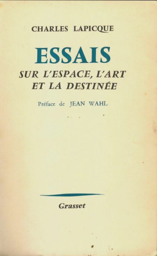 Livrenpoche : Essais sur l'espace, l'art et la destinee - Charles Lapicque - Livre