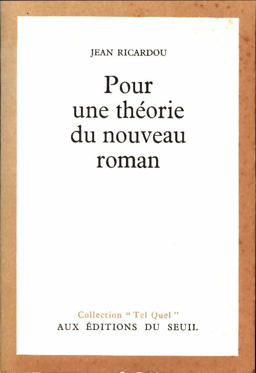 Livrenpoche : Pour une théorie du nouveau roman - Jean Ricardou - Livre