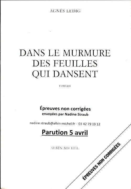 Livrenpoche : Dans le murmure des feuilles qui dansent - Ledig Agnes - Livre