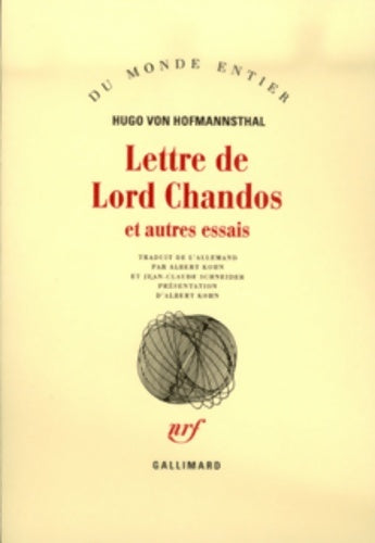 Livrenpoche : Lettre de Lord Chandos et autres textes sur la poésie - Hugo Von Hofmannsthal - Livre