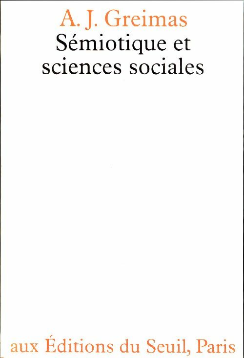 Livrenpoche : Sémiotique et sciences sociales - Algirdas Julien Greimas - Livre