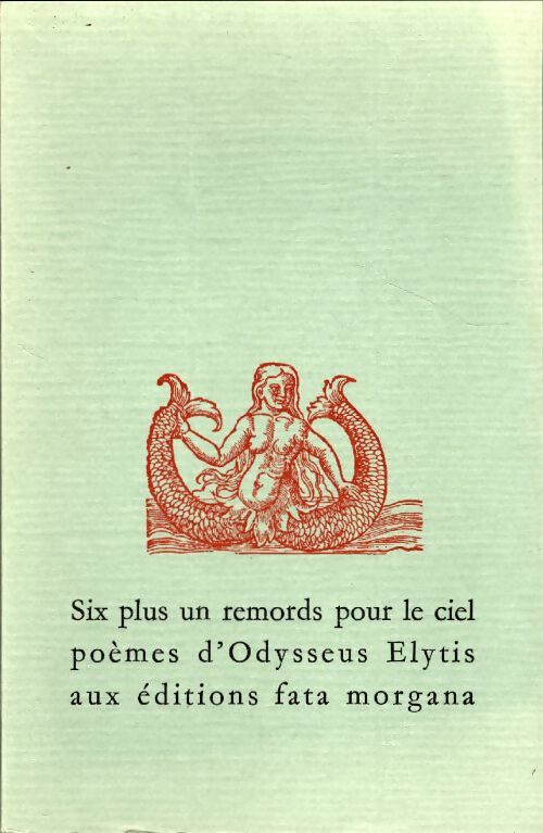 Livrenpoche : Six plus un remords pour le ciel - Odysseus Elytis - Livre