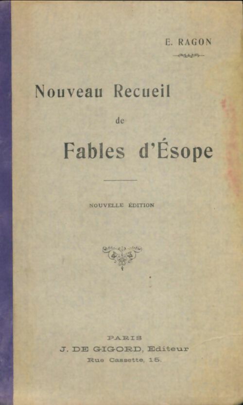 Livrenpoche : Nouveau recueil des fables d'Esope - E. Ragon - Livre
