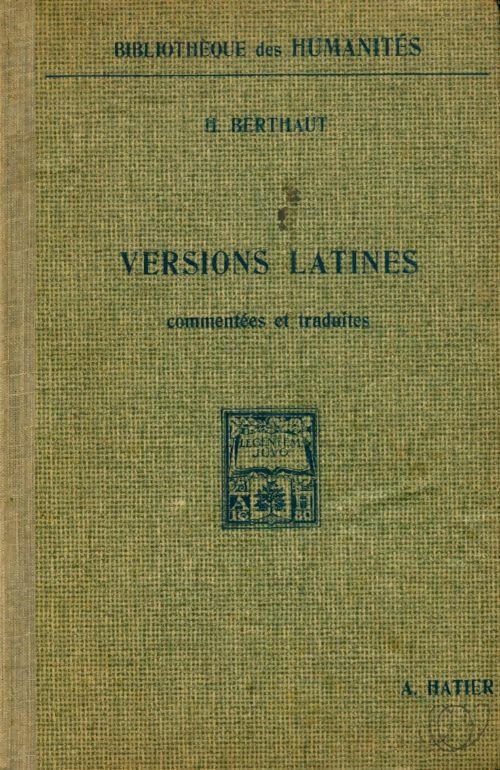Livrenpoche : Versions latines - H. Berthaut - Livre