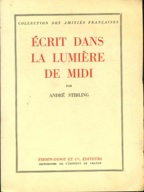 Livrenpoche : Écrit dans la lumière de midi - André Stirling - Livre