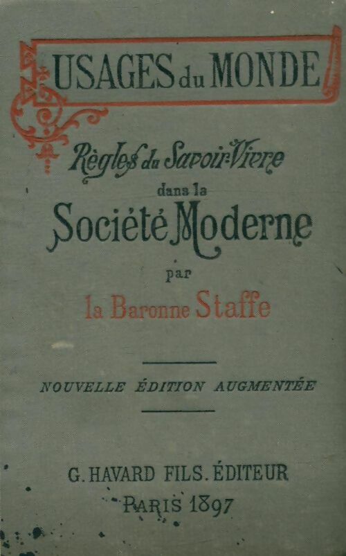Livrenpoche : Usages du monde - Baronne Staffe - Livre