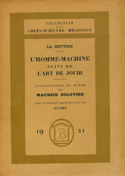 Livrenpoche : L'homme-machine / l'art de jouir - La Mettrie - Livre