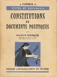 Livrenpoche : Constitutions et documents politiques - Maurice Duverger - Livre