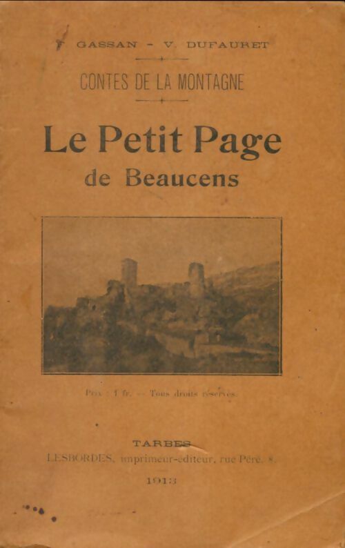 Livrenpoche : Le petit page de beaucens - F Gassan - Livre