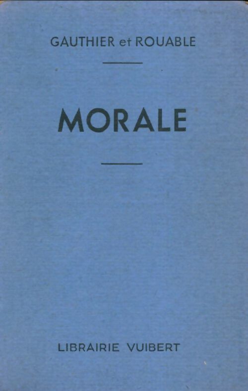 Livrenpoche : Cours de morale - L Gauthier - Livre