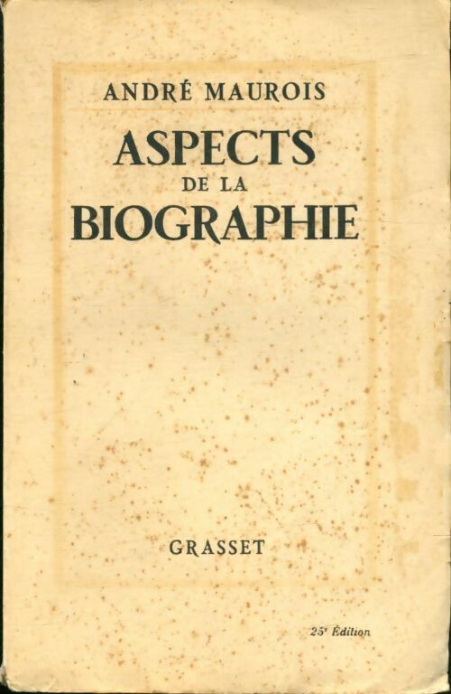 Livrenpoche : Aspects de la biographie - André Maurois - Livre