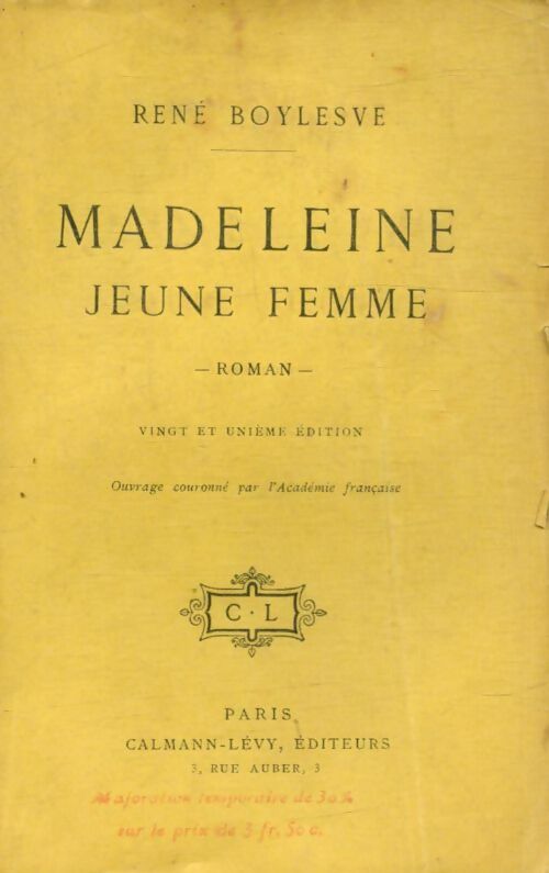 Livrenpoche : Madeleine jeune femme - René Boylesve - Livre