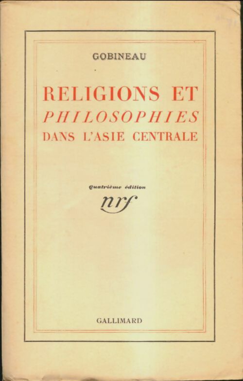 Livrenpoche : Religions et philosophies dans l'Asie centrale - Gobineau - Livre