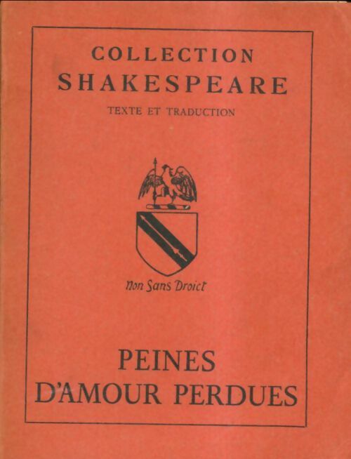 Livrenpoche : Peines d'amour perdues - William Shakespeare - Livre