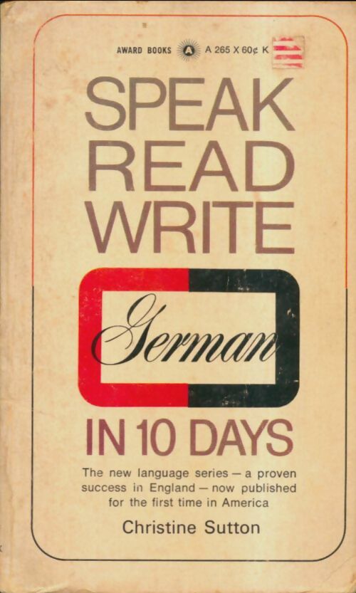 Livrenpoche : Speak / Read / Write german - Christine Sutton - Livre