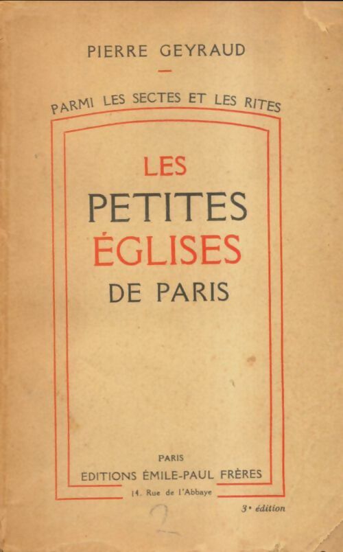 Livrenpoche : Les petites églises de Paris - Pierre Geyraud - Livre