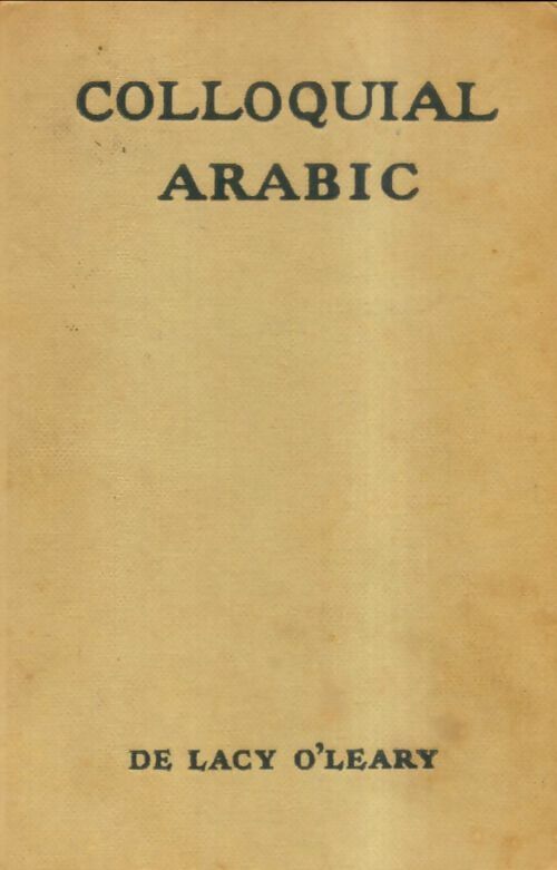 Livrenpoche : Colloquial arabic - Lacy O'Leary - Livre
